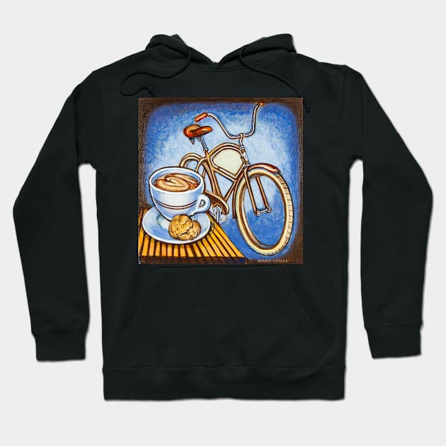 Brown Electra delivery bicycle coffee and amaretti Hoodie by markhowardjones